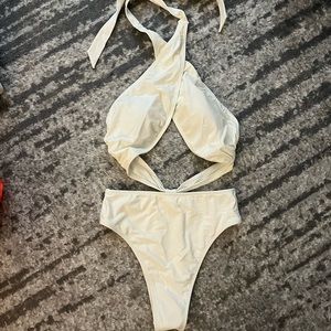 Express White One Piece Swimsuit